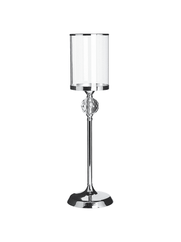 Beliani Kerzenständer COTUI in Silber - (W) 16 x (H) 58 x (L) 16 cm