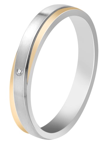 Adeliás Damen Ring aus Edelstahl mit Strass Steinchen in silber