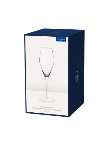 Villeroy & Boch 4er Set Champagnergläser Manufacture Rock 260 ml in weiß-transparent