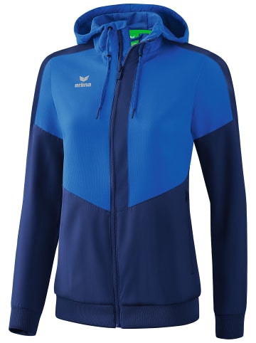 erima Squad Tracktop Jacke mit Kapuze in new royal/new navy