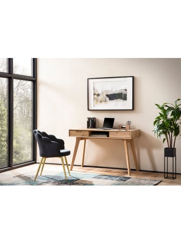 FineBuy Schreibtisch in Braun / MDF / 120x55x77