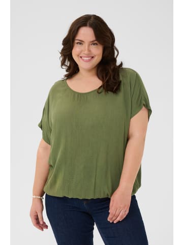 KAFFE curve Kurzarm-Bluse KCami Loose fit in Ivy Green