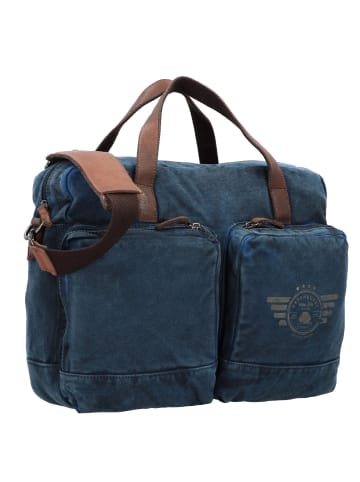 Greenburry Vintage Aviator Flugumhänger 45 cm Laptopfach in blue