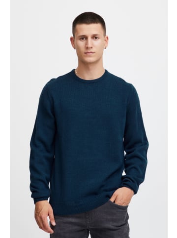 BLEND Strickpullover BHPullover 20716804  Basic Strickpullover mit Logo-Label in Blau