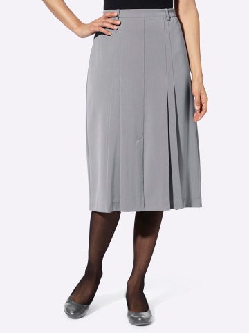 WITT WEIDEN Falten-Rock in steingrau-meliert