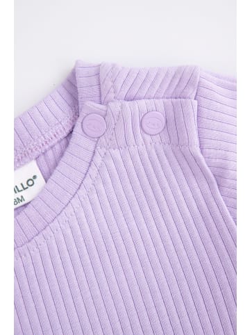 Coccodrillo Langarm-Rippenbluse in violett