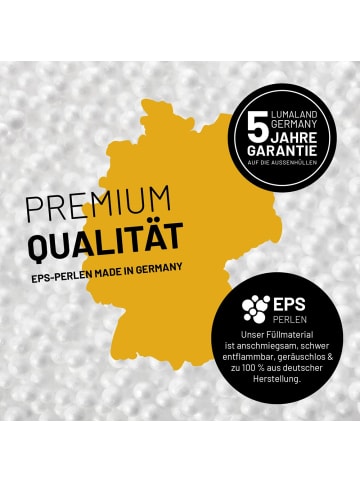 Lumaland Sitzsack-Hocker Pouf rund 50l senfgelb  gelb