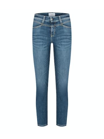 CAMBIO Slim Fit Jeans für Damen in blau