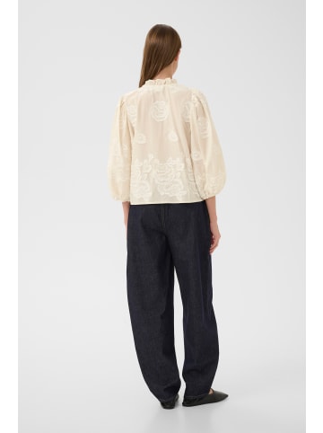 Karen By Simonsen Langarm-Bluse KBErmine Classic fit in Egret