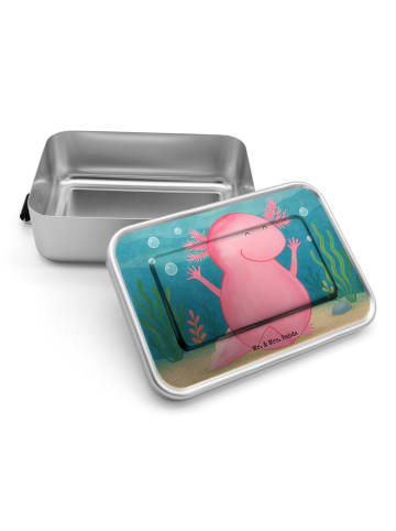 Mr. & Mrs. Panda Lunchdose Axolotl Hurra Design ohne Spruch in Weiß