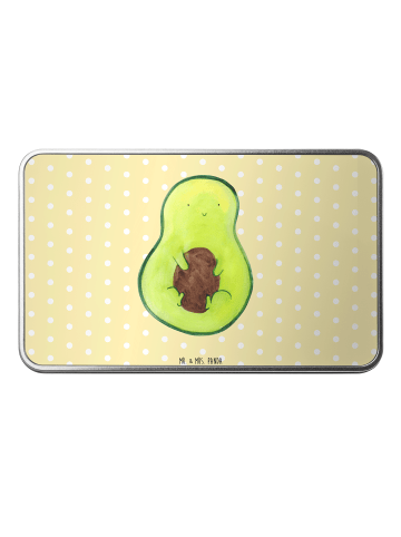 Mr. & Mrs. Panda Geschenkbox Avocado Kern ohne Spruch in Gelb Pastell