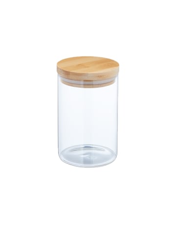 relaxdays 3 x Vorratsglas in Transparent/ Natur - 800 ml