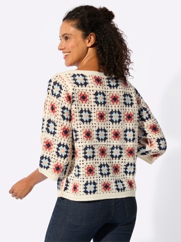 WITT WEIDEN Pullover in ecru-koralle-gemustert