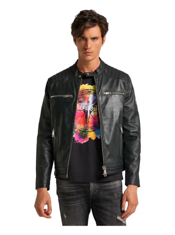 Carlo Colucci Lederjacke Bento in Grau