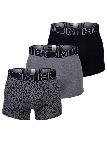 HOM Boxershort 3er Pack in Schwarz/Dunkelgrau/Hellgrau