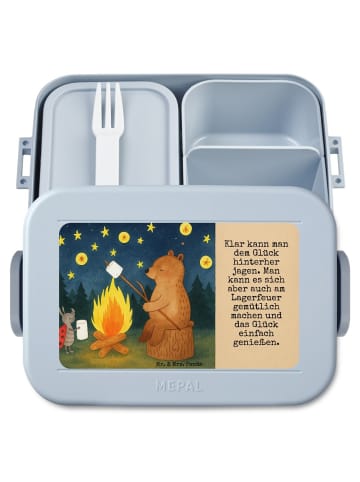 Mr. & Mrs. Panda Lunchbox Bär & Marienkäfer Lagerfeuer Design mi... in Blau Pastell