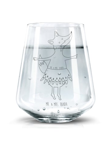 Mr. & Mrs. Panda Trinkglas Fuchs Ballerina ohne Spruch in Transparent