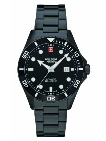 Swiss Alpine Military by Grovana Automatikuhr für Herren in Schwarz