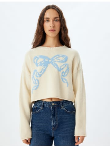 KOTON Sweater in Beige Gemustert