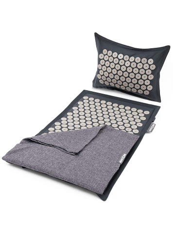 Neolymp Yogamatte "AM210" Grit in Kohlengrau, 94x42 cm