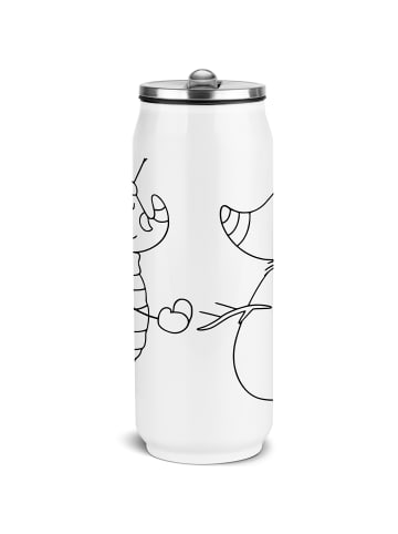 Mr. & Mrs. Panda Wasserflasche Nachtfalter Schneemann ohne Spruch in Weiß