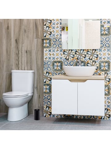 relaxdays 2x WC-Garnitur in Schwarz