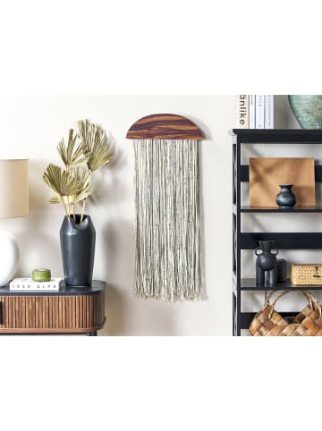 Beliani Wandobjekt ZIKIRIA in Braun/Weiß/Schwarz - (W) 37 x (H) 92 x (L) 4 cm