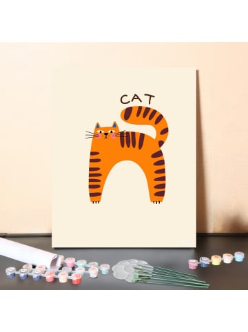 ARTNANAS DIY Malen nach Zahlen Set-"Katze mit Schal" 