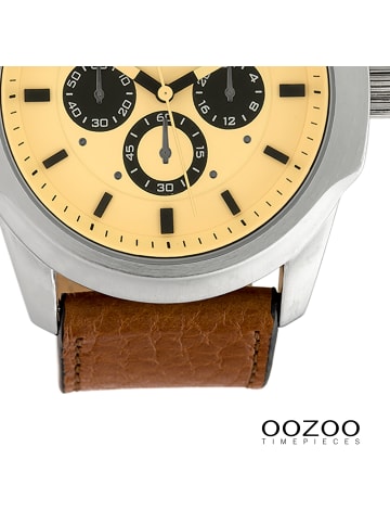 Oozoo Analog-Armbanduhr Oozoo Timepieces braun extra groß (ca. 48mm)