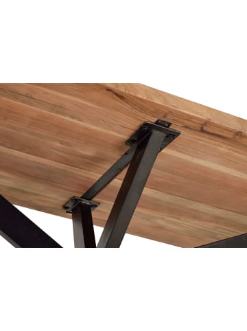 Giner y Colomer Esstisch aus Akazienholz und Metall in Brown