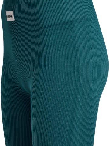 Hummel Sportleggings "Pulse Seamless Rib Mw Tights" in Grün