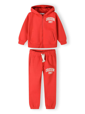Minoti 2tlg. Outfit: Trainingsanzug 27fleece2 in rot