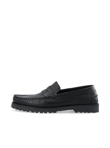 Bianco Lederhalbschuhe in Black