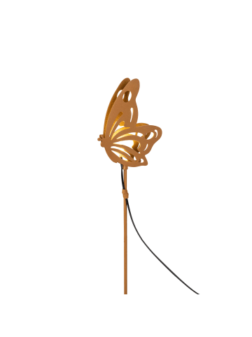 näve LED Solarleuchte "BUTTERFLY" in braun - (L)10 cm x (B)3 cm x (H)52 cm