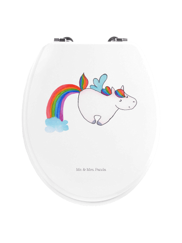 Mr. & Mrs. Panda Motiv WC Sitz Einhorn Pegasus ohne Spruch in Weiß