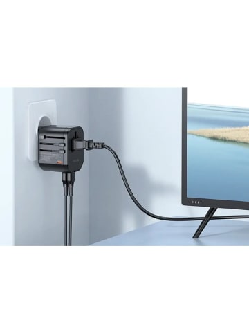 Wisam® Universal-Wandladegerät EU/US/AU/UK Fast Charge, PD 20W (schwarz)