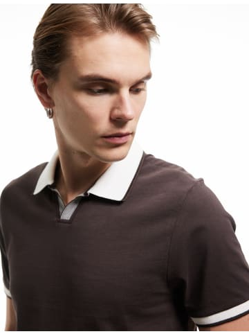 KOTON TSHIRT SS POLO in Braun