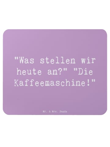Mr. & Mrs. Panda Mousepad Spruch Freude am Morgen mit Spruch in Lavendeltraum