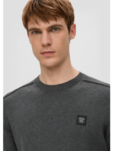 s.Oliver Strickpullover langarm in Grau