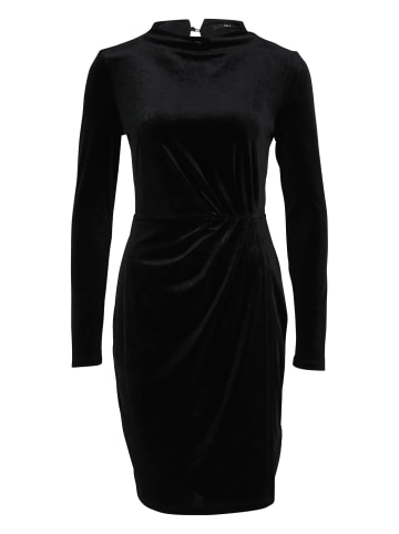 Zero Samtkleid mit Stehkragen in Black Beauty
