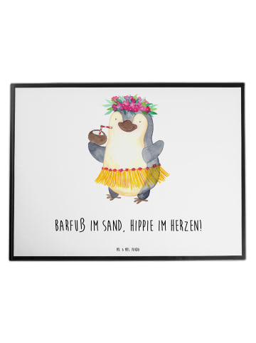 Mr. & Mrs. Panda Schreibtischunterlage Sommer Hippie mit Spruch in Weiß