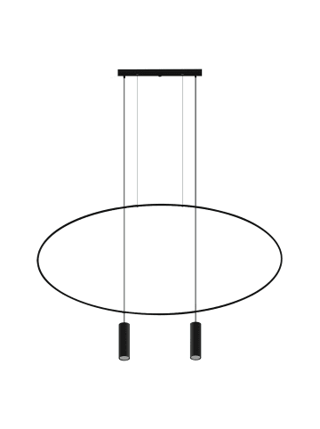 Nice Lamps  Hängeleuchte IZZY 2 in Schwarz (L)131cm (B)6cm (H)170cm