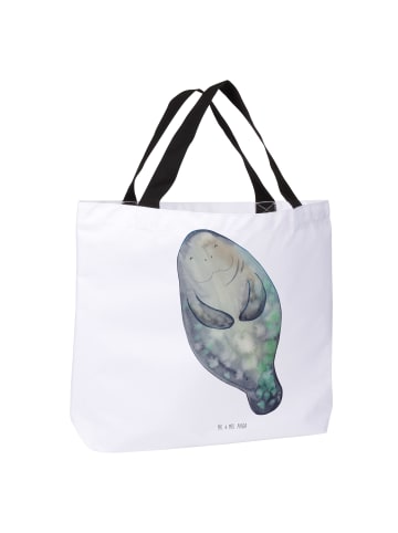 Mr. & Mrs. Panda Shopping Bag Seekuh Happy ohne Spruch in Weiß