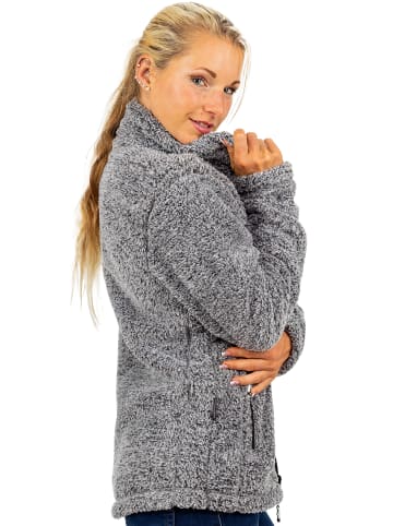 Reichstadt Damen Regular Fit Fleecejacke Kuschelige in Granit