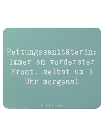 Mr. & Mrs. Panda Maus-Pad Spruch Rettungssanitäterin Mut mit Spruch in Meeresbrise