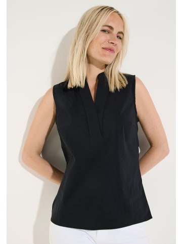 More & More ärmellose, schmale Basic-Bluse in black