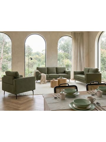 Beliani 3-tlg Sitzgruppe LOUSTO in Grün/Schwarz