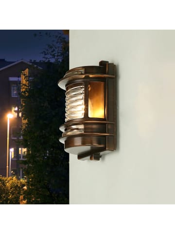 Licht-Erlebnisse Außen Wandlampe (B)16 x (H)22 cm in Kupfer Antik