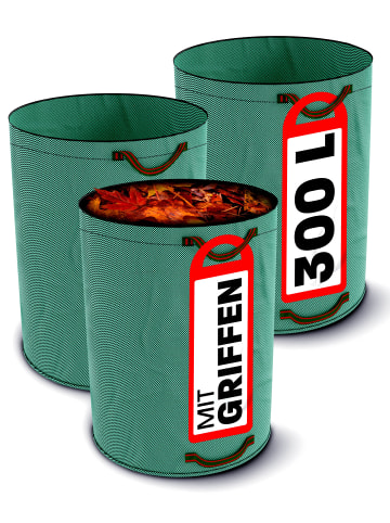 Praknu 3x Gartensack ohne Deckel 300 L