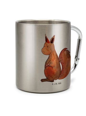 Mr. & Mrs. Panda Becher Einhorn Glauben ohne Spruch in Silber